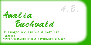 amalia buchvald business card